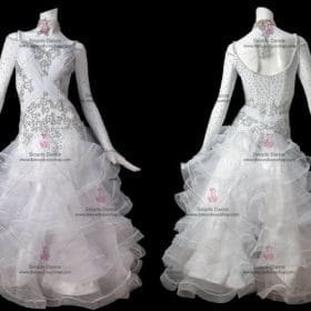 Ballroom Dance Customes,Ballroom Costume For Female White BD-SG2859