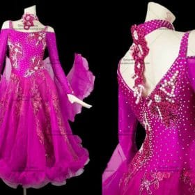 Latin Ballroom Dresses,Custom Made Ballroom Dress Pink BD-SG2887