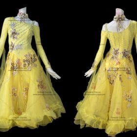 Ballroom Dance Competition Dresses,Ballroom Dance Dresses Yellow BD-SG2907