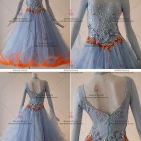 Womens Ballroom Dress,Ballroom Dance Costumes Blue BD-SG2937