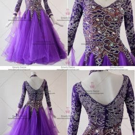 Ballroom Dance Costumes For Competition,Ballroom Dress Purple BD-SG2981