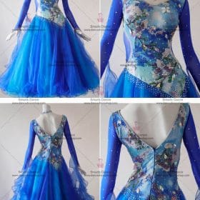 Ballroom Dance Competition Dresses,Ballroom Costumes Blue BD-SG2988