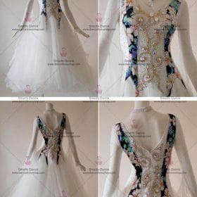 Custom Made Ballroom Dress,Ballroom Dancewear White BD-SG2993