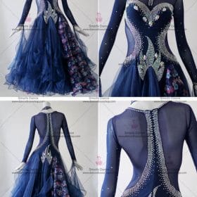 Ballroom Costume For Female,Ballroom Dance Dresses For Sale Blue BD-SG3023