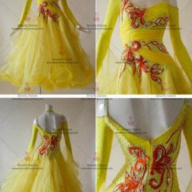 Ballroom Gowns,Tailor Made Ballroom Dress Yellow BD-SG3039