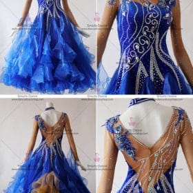 Ballroom Dancewear,Waltz Dance Dresses Blue BD-SG3041