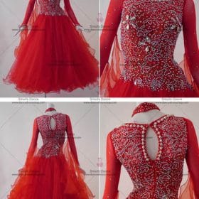 Latin Ballroom Dresses,Ballroom Dance Clothes Red BD-SG3082