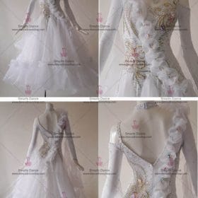 Ballroom Dancewear,Latin Ballroom Dresses White BD-SG3083