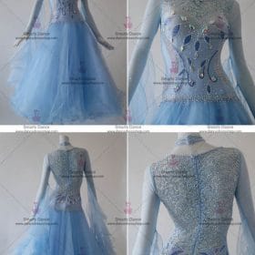 Latin Ballroom Dresses,Tailor Made Ballroom Dress Blue BD-SG3088