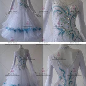 Ballroom Gowns,Womens Ballroom Dress White BD-SG3111