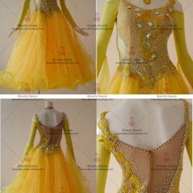 Ballroom Dress,Ballroom Dance Costumes For Competition Yellow BD-SG3113