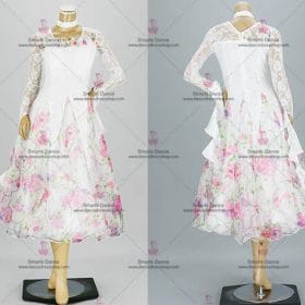 Waltz Dance Dresses,Ballroom Dance Costumes For Competition White BD-SG3131