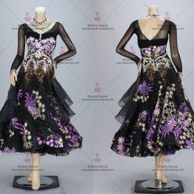 Custom Made Ballroom Dress,Ballroom Dancewear Black BD-SG3154