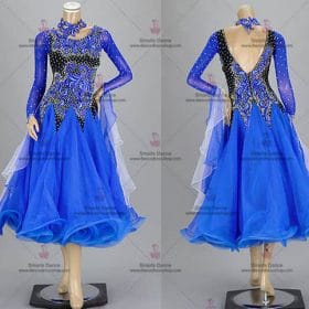 Ballroom Dance Costumes,Ballroom Costume For Female Blue BD-SG3163