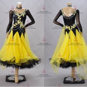 Custom Made Ballroom Dress,Ballroom Dance Dresses For Sale Yellow BD-SG3249