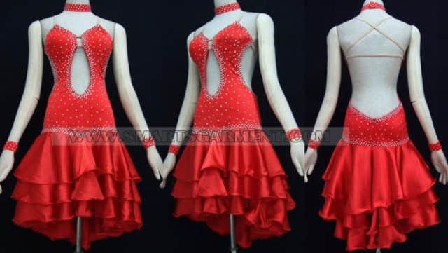 plus size latin dancing clothes,tailor made latin competition dance garment:LD-S