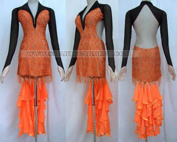 tailor made latin dancing apparels,latin competition dance clothes for women:LD-
