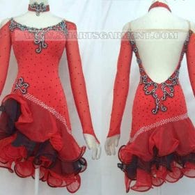 big size latin competition dance clothes,custom made latin dance dresses:LD-SG15