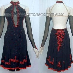 quality latin competition dance clothes,custom made latin dance dresses:LD-SG163