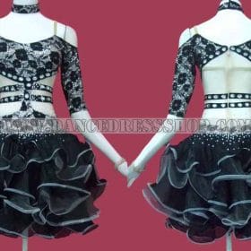Inexpensive latin competition dance clothes,personalized latin dancing gowns:LD-