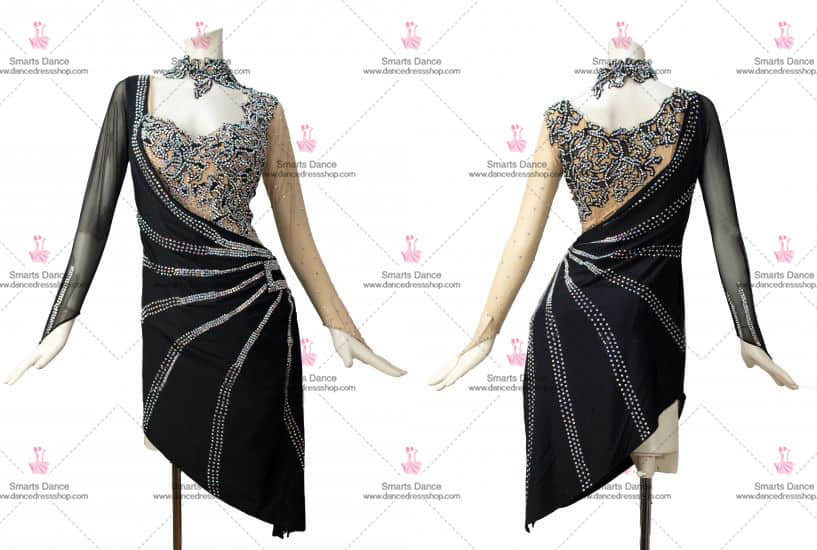 Womens Latin Dress,Waltz Dance Dresses Black LD-SG1788