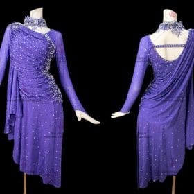 Latin Dance Dresses For Sale,Latin Dance Customes Purple LD-SG1797