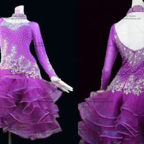 Latin Costume For Female,Latin Dance Dresses Purple LD-SG1815
