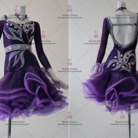 Latin Dance Customes,Waltz Dance Dresses Purple LD-SG1816