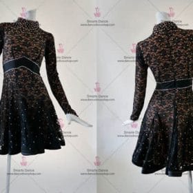 Affordable Latin Competition Dresses,Latin Costume For Female Black LD-SG1817
