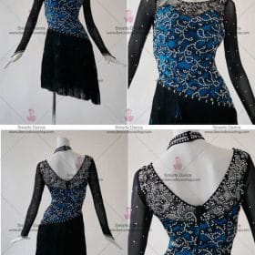 Latin Dance Clothes,Womens Latin Dress Blue LD-SG1830