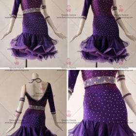 Latin Dance Competition Dresses,Womens Latin Dress Purple LD-SG1831