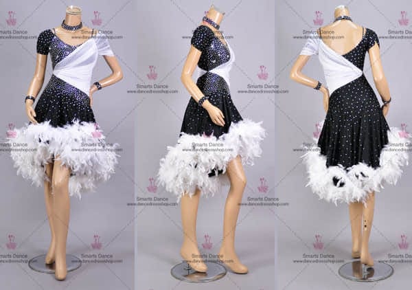 Latin Dance Costumes For Competition,Latin Dance Customes Black LD-SG1859