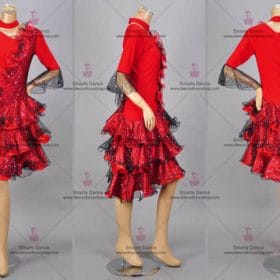 Latin Dance Gowns,Custom Made Latin Dress Red LD-SG1860