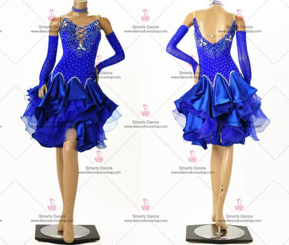 Latin Dance Clothes,Latin Dance Costumes Blue LD-SG1876