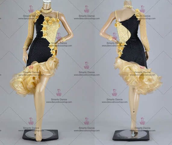 Custom Made Latin Dress,Latin Dance Competition Dresses Black LD-SG1878