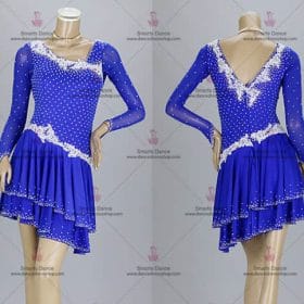 Latin Dance Competition Dresses Blue LD-SG1879