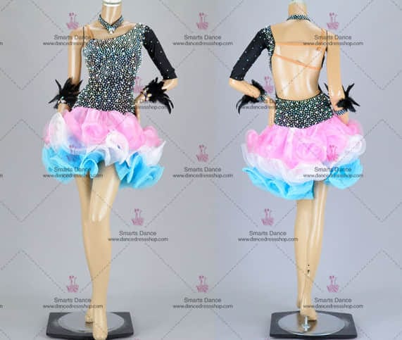 Latin Dance Dresses,Affordable Latin Competition Dresses Multilayer LD-SG1889