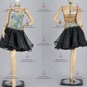 Latin Dancewear,Custom Made Latin Dress Black LD-SG1901