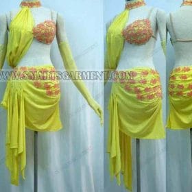 latin dancing clothes for children,custom made latin competition dance garment:L