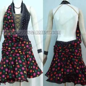 latin dancing apparels for children,quality latin competition dance garment:LD-S