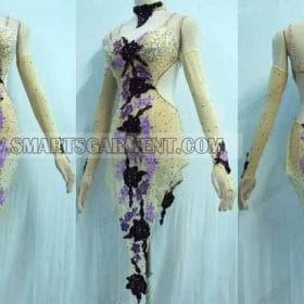 Inexpensive latin dancing clothes,customized latin competition dance garment:LD-