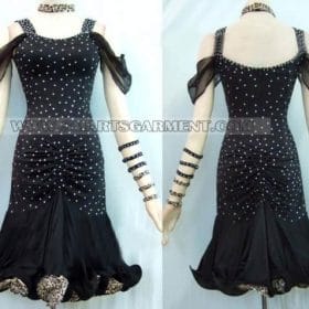 personalized latin dancing clothes,custom made latin competition dance dresses:L