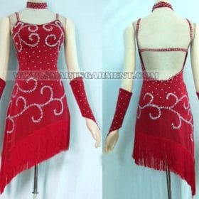 custom made latin dancing apparels,tailor made latin competition dance dresses:L