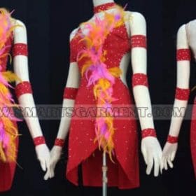 latin dancing apparels for competition,latin competition dance garment for child