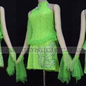 Inexpensive latin dancing clothes,customized latin competition dance clothing:LD