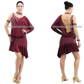 cheap fringes latin dance gowns,plus size latin gowns:SK-LD14