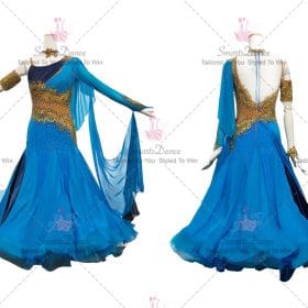 Affordable Blue Juvenile Ballroom Dance Dress Outfits BD-SG3495