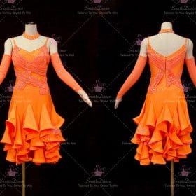 Affordable Girls Formal Latin Dance Outfits Merengue Dance Costumes LD-SG2455