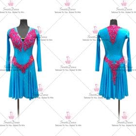 Affordable Juvenile Sparkling Latin Dance Costumes Flamenco Dance Wear LD-SG2397