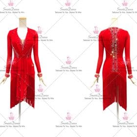 Affordable Juvenile Sparkling Latin Dance Wear Paso Doble Dance Clothes LD-SG2385